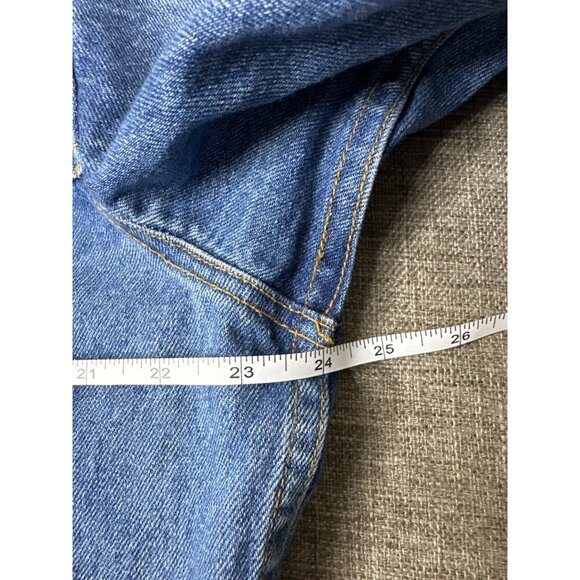 GreatLand Mens Button Up Denim Jacket w/ Corduroy Collar Size Large - Picture 4 of 5